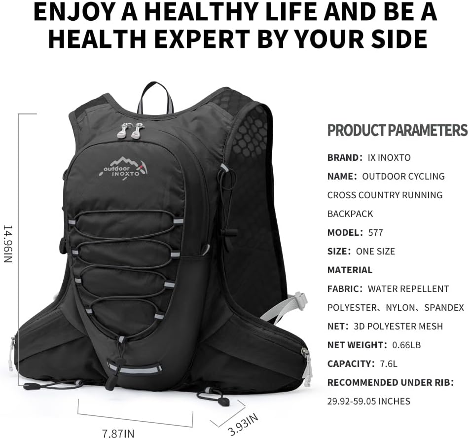 Running Hydration Vest for Men Women Water Backpack for Running 3L Running Hydration Pack for Trail Running Marathon Race Hiking - Image 2